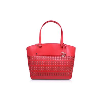 Red 'Sheer Genius' tote bag